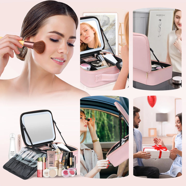 LED Mirror MakeUp Bag